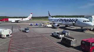 Finnair Flight from Helsinki Airport to Chania Hania Greece [upl. by Ikkin]