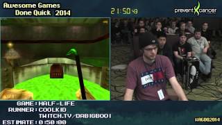 HalfLife Hard SPEED RUN 03925 PC Live by Coolkid AGDQ 2014 [upl. by Gorman]