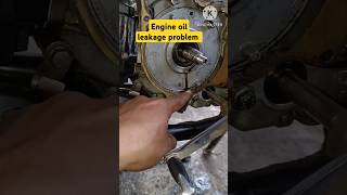 Hero hfCd delux magnet armeture side engine oil leakage problem solved Oil seal change at home DIY [upl. by Yeslaehc530]