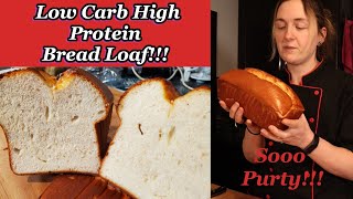 Low CarbHigh Protein Bread Loaf Recipe  Proofed with yeastno gluten or nuts  PSMF [upl. by Tanberg]