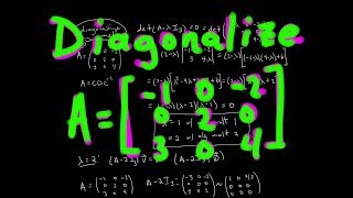 Diagonalizing 3x3 Matrix  Full Process Passing Linear Algebra [upl. by Yatnahc56]