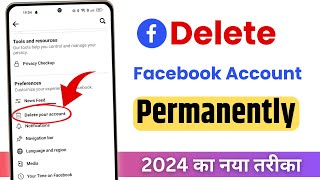 How to delete facebook account permanently 2024 [upl. by Edora110]