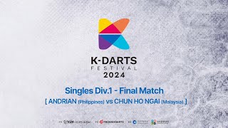 2024 KDARTS FESTIVAL Singles Div Max Final Match HARA RINTARO vs 이태경 [upl. by Nyrok314]