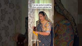 Aunty ki to chaal hi badal gyi…wedding comedy ytshorts [upl. by Anaynek]