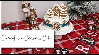 How to decorate a Christmas Fruit Cake with Marzipan amp Fondant Icing the Easy Method [upl. by Jadda]