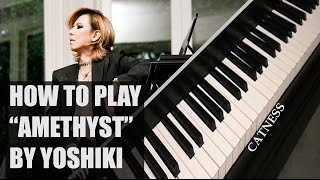 Yoshiki  Amethyst Piano tutorialsynthesia [upl. by Youlton]