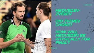 Daniil Medvedev vs Alexander Zverev Australian Open 2024 semifinal analysis [upl. by Corny861]