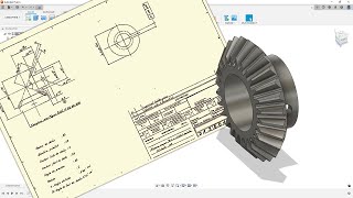 Fusion 360  Je modélise ce pignon en 3D à partir dun plan de 40 ans [upl. by Tihw]