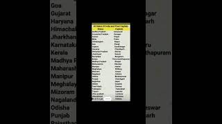 Rajdhanees Bharat states foryou generalknowledge [upl. by Mychal]