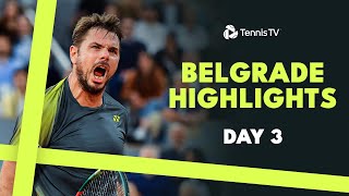 Cilic Faces Lehecka Fognini amp Wawrinka Also In Action  Belgrade 2024 Day 3 Highlights [upl. by Elac946]