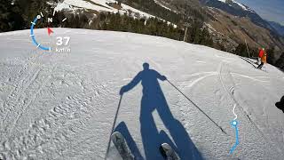 🌤️🇫🇷 Valmorel  Cruising down Les Lanches🔵 [upl. by Glarum581]