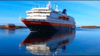 Hurtigruten Nordnorge Arrives and Departs Brønnøysund in Norway [upl. by Thorndike]