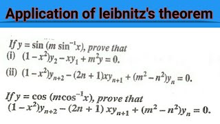 Leibnitz theorem application questions  leibnitz theorem questions by study with kumar keshav [upl. by Ardnas]