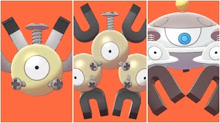 FULL MAGNEMITE EVOLUTION TEAM Shiny Magnemite Shiny Magneton Shiny Magnezone [upl. by Anwahsar]