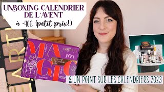 UNBOXING Calendrier de lAvent à petit prix 40€ amp un point sur les Calendriers 2023 LOdoesmakeup [upl. by Pisarik]