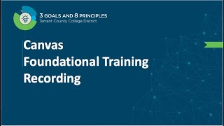 Canvas Foundational Training For Faculty and Staff [upl. by Laws518]