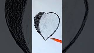 How to draw 3D art heartshorts youtubeshorts [upl. by Aklog]