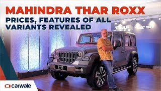 Mahindra Thar Roxx Review Walkaround  All Variants Prices amp Features Revealed [upl. by Lyrak]