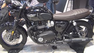 Triumph Bonneville T120 Black 2019 Exterior and Interior [upl. by Corri]