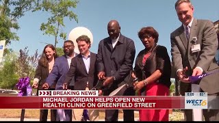 Michael Jordan helps open new health clinic on Greenfield Street [upl. by Asilehs]