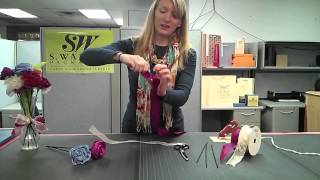 How to make ribbon flowers from wired edge ribbon [upl. by Freddie629]