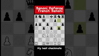 Benoni Defense  French Benoni My best checkmate chess [upl. by Eillah178]