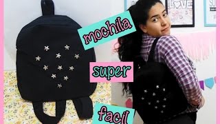 DIY  MOCHILA O MORRAL SUPER FACIL PARA LA ESCUELA [upl. by Aramak]