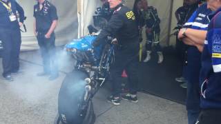 Firing Up the Suter MMX 500 TwoStroke at the Isle of Man TT [upl. by Ainattirb]