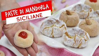 Paste di mandorla originale siciliana  RICETTA FACILE  Easy Sicilian almond cookies 😍 [upl. by Ahsil]