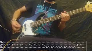 Blur  Song 2 Bass Cover Tabs [upl. by Anahsahs]