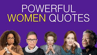 20 Powerful WOMEN Quotes  Inspiring Quotes From Women Around The World [upl. by Fleur600]