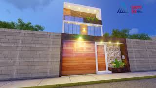 Casa de 6x18 mts diseño moderno de 2 pisos y 1 terraza 108 M2 [upl. by Murvyn299]