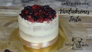 Gyümölcsös Torta🫐🍓🍇Vaníliakrémmel  Erdei Gyümölcsös torta vaníliakrémmel 🎂 TortaTanoda [upl. by Ajiam380]