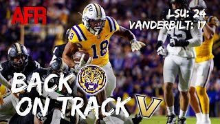 REACTION LSU 24 Vanderbilt 17  Tigers Finally Find Winning Recipe End 3 Game Skid [upl. by Yniar]