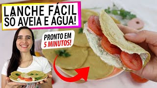 SE TEM AVEIA FAÇA ESTE LANCHE NA FRIGIDEIRA SAUDÁVEL FÁCIL SÓ 2 INGREDIENTES [upl. by Xylina]