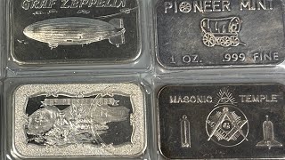 1 oz Silver Bar Guardhouse Box Challenge Complete…and Then Some Vintage Silver Art Bars [upl. by Melan]