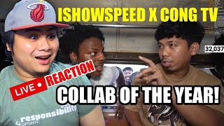 ISHOWSPEED X CONG TV LIVE REACTION [upl. by Flinn58]