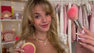 ASMR Big Sis Gets You Ready For A First Date 🧁💘 makeup hair outfit [upl. by Aidole]