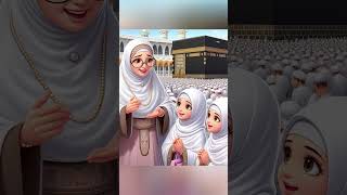 🕋🕋 Mirha Ayesha and Grandmas Umrah Journey Reaching the Holy Place 🕋✨ youtubeshorts cartoon [upl. by Aleyam99]