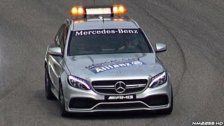 2015 Mercedes C63 AMG S Exhaust Sound  F1s Official Medical Car [upl. by Suoivatnod]