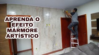 COMO FAZER EFEITO MÁRMORE ARTÍSTICO COM VEIOS  Passo a Passo Completo marmore efeito comofazer [upl. by Idet]