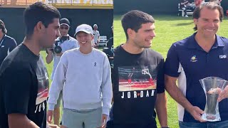 Alcaraz Meets Iga Swiatek and Tommy Haas  Indian Wells 2024 [upl. by Nisior]