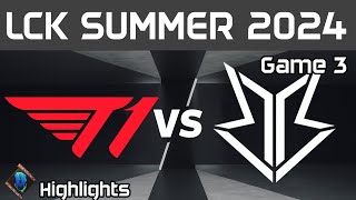 T1 vs BRO Highlights Game 3 LCK Summer 2024 T1 vs OK BRION by Onivia [upl. by Enaasiali]