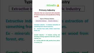 Meaning amp Types of Primary Industry  Extractive Industry  Genetic Industry businessstudies cbse [upl. by Riebling]