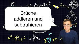 Bruchrechnung Brüche addieren und subtrahieren Mathematik Klasse 6 [upl. by Yanej]