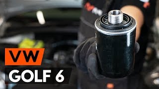 Cum se înlocuiește filtru ulei si ulei motor pe VW GOLF 6 5K1 TUTORIAL AUTODOC [upl. by Goodkin]