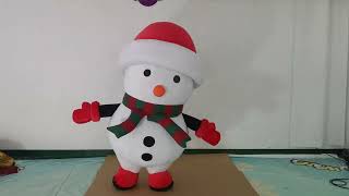 Walking Inflatables Snowman Costume for Christmas Decoration [upl. by Graaf]