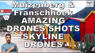 cape town muizenburg beach amp franschhoek nature reserve amazing drone shots skyline drones [upl. by Rosemaria]