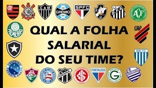 Qual a folha salarial de cada um dos 20 clubes da Série A do Brasileiro [upl. by Neit]