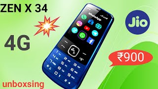 Best 4G Phone  ZEN X 34 4G keypad phone unboxsing  ZEN X25 4g keypad phone unboxsing Jio 5g phone [upl. by Annabal]